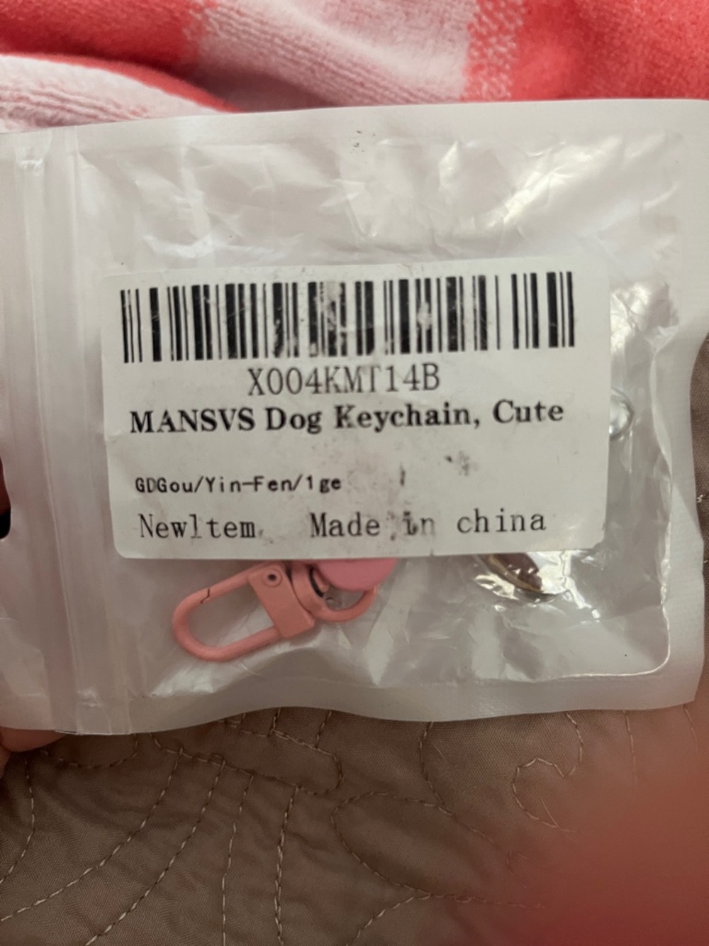 Moschino Pink and Silver Balloon Dog Key Charm - Picture 5 of 5